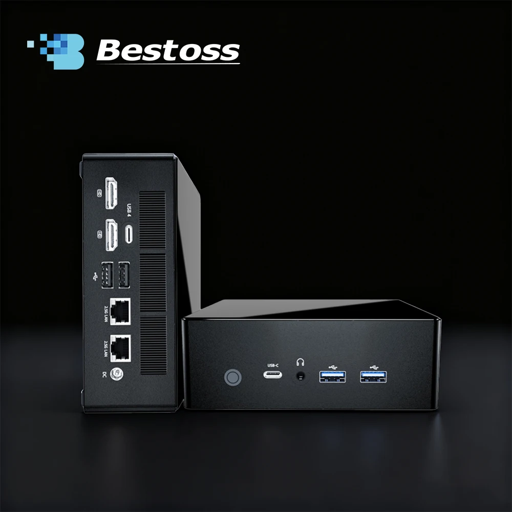 Bestoss AMD R7 7735HS/7840HS/8845HS ミニPC DDR5 5600GHz RAM PCIe SSD WiFi6 BT5.2 4K 120Hz デュアル2.5G LAN デスクトップゲーミングコンピューター