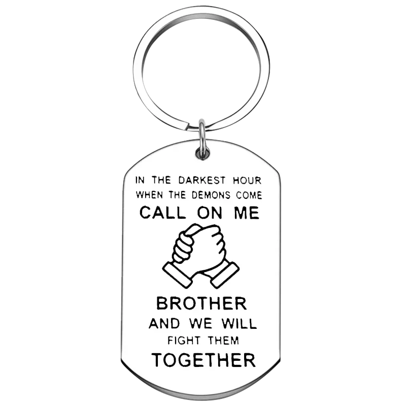 Metal Brother Gifts Keychain Best Friend Key Chain Pendant Big Brothers little brother Birthday Graduation Gift