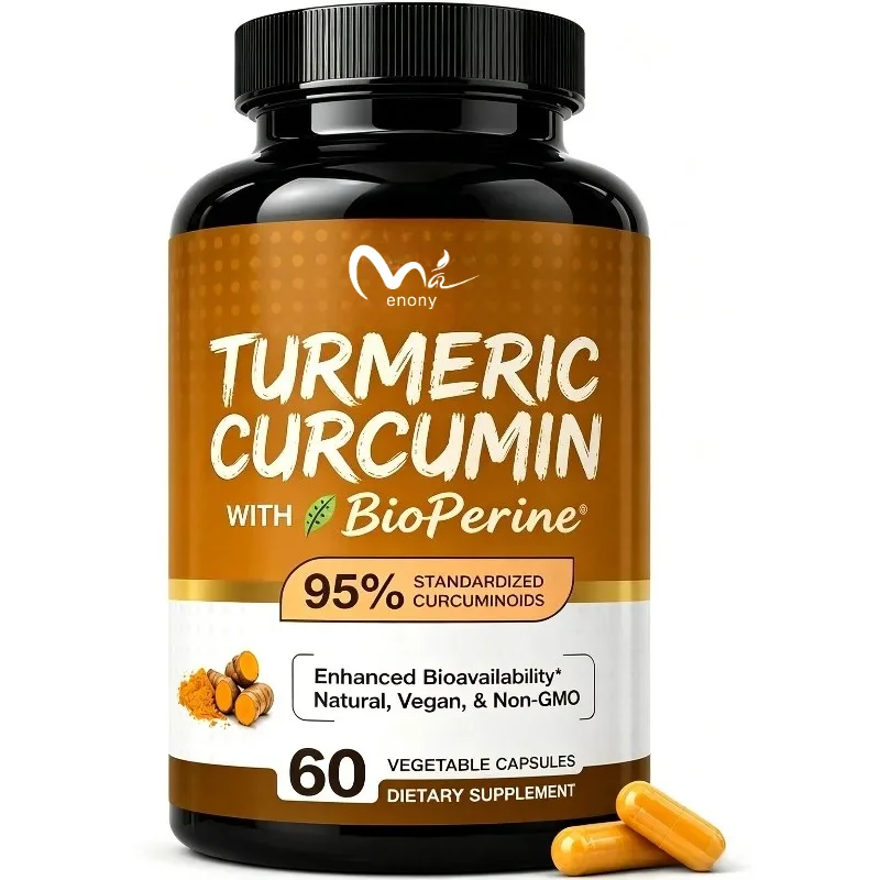 Turmeric and BioPerine 1300 Mg 95% Standardized Curcumin Can Achieve Optimal Absorption -60 Capsules