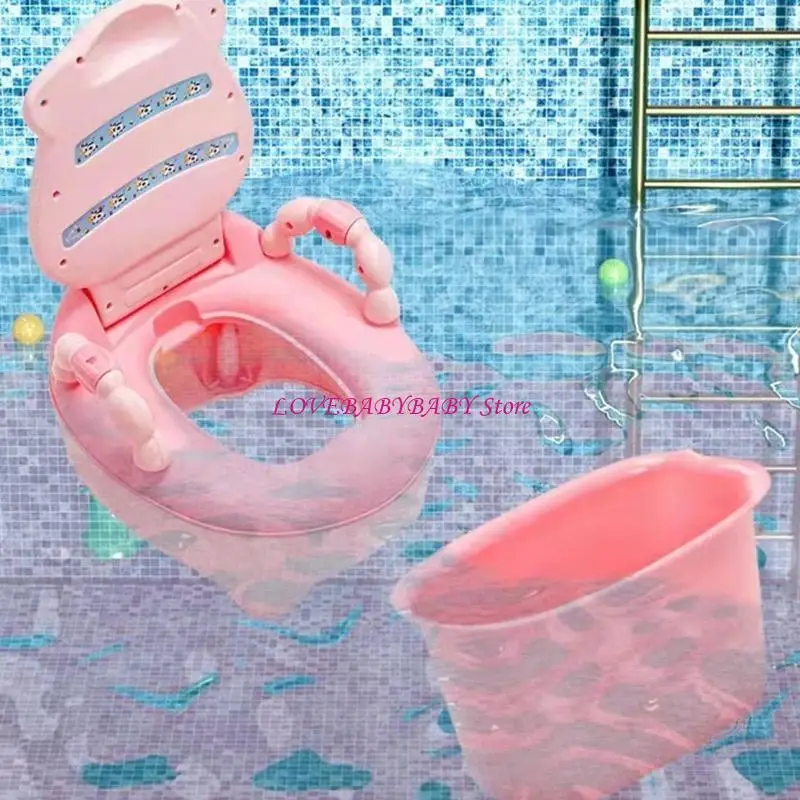 كرسي مرحاض لتدريب الرسوم المتحركة على القعادة للبنين فتيات غير قاع 4xBC #5