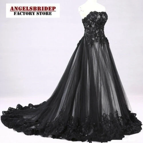 Angelsbridep Black Backless Long Appliques Evening Dresses Women Formal Occasion Prom Gowns Vestidos De Noche