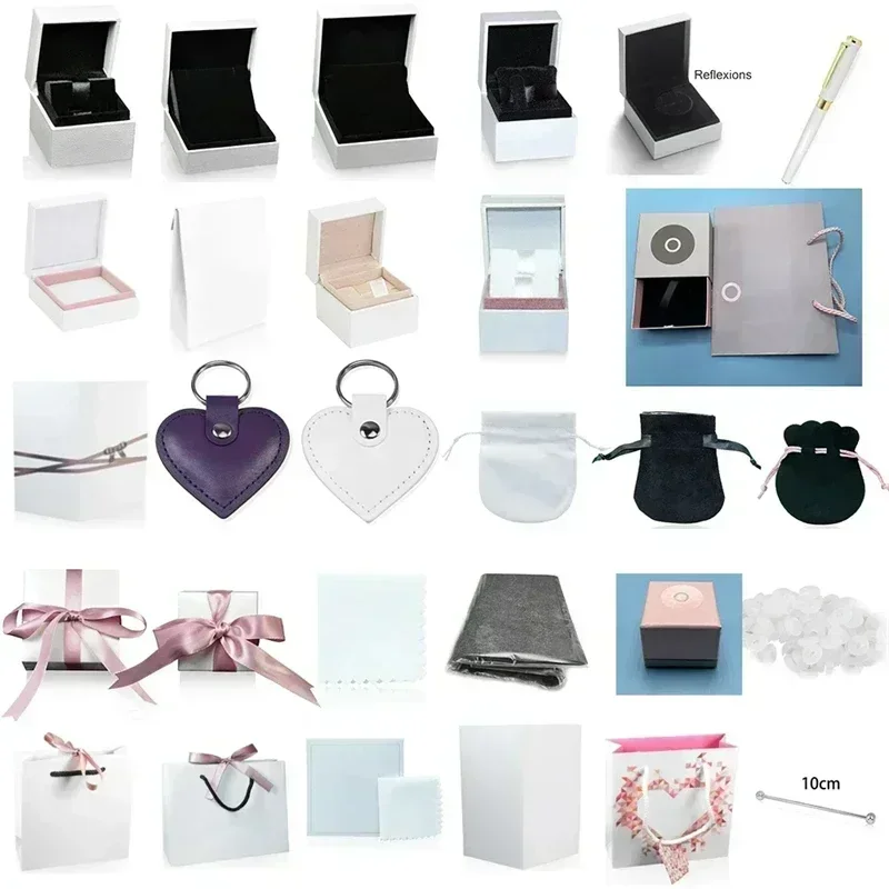 High quality box charm ring earrings bracelet necklace jewelry protection box exquisite gift bag card birthday gift box