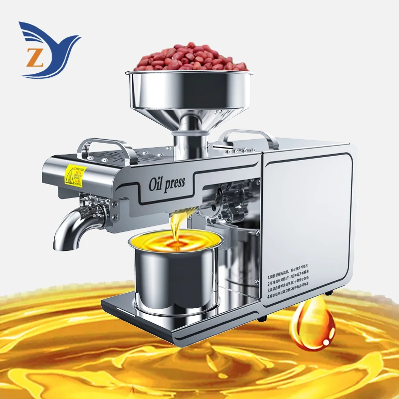 Oil Press Machine D01 Home Commercial 5-7Kg Per Hours Peanut Flaxseed Cold Squeezer Business Sesame Sunflower Seeds Extraction