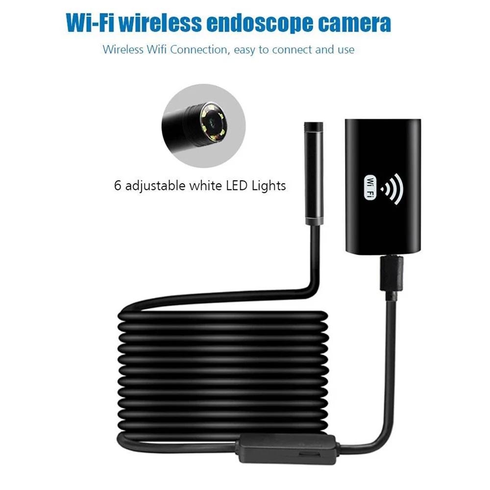 

Industrial WIFI Endoscope HD720P 8MM Single Lens Pipeline Camera Inspection Borescope IP67 Waterproof Borescope