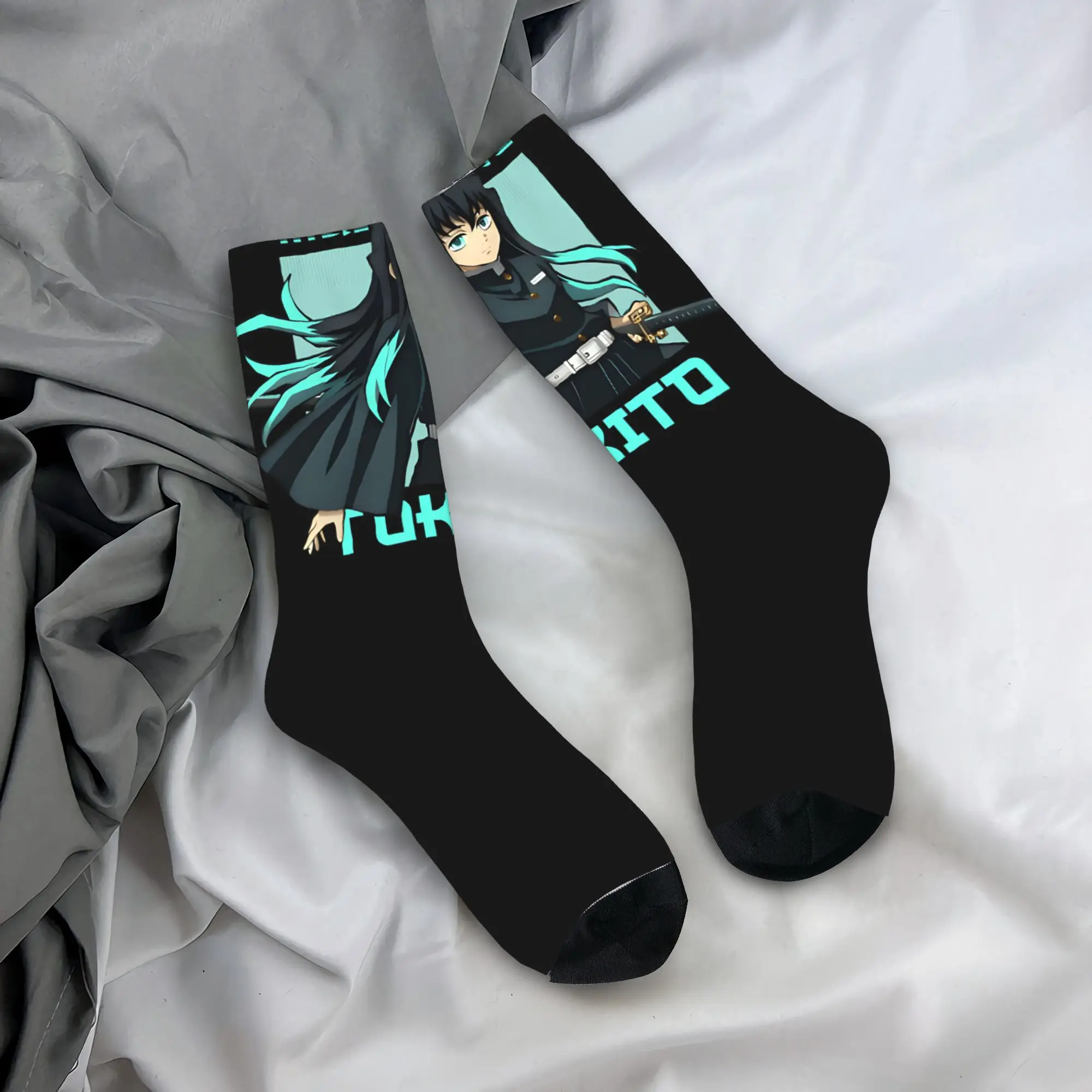 

Muichiro Tokito Stockings Japanese Graphic Leisure Socks Winter Anti Bacterial Socks Unisex Men Outdoor Quality Socks