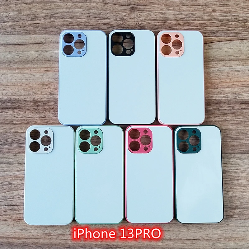 15pcs/lot Sublimation Blank Phone Case For iPhone13 PRO Transfer Printing Heat Press DIY In Aluminum Patch