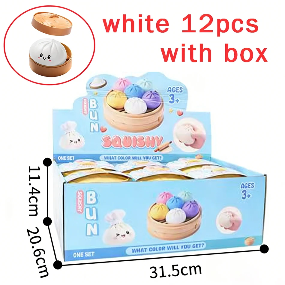 Pelota Antiestrés de 4 Colores en Forma de Dumpling, Juguete Sensorial para Aliviar el Estrés en las Manos, Juguete de Escritorio para la Oficina, Juguetes de Peluche Suaves para la Ansiedad