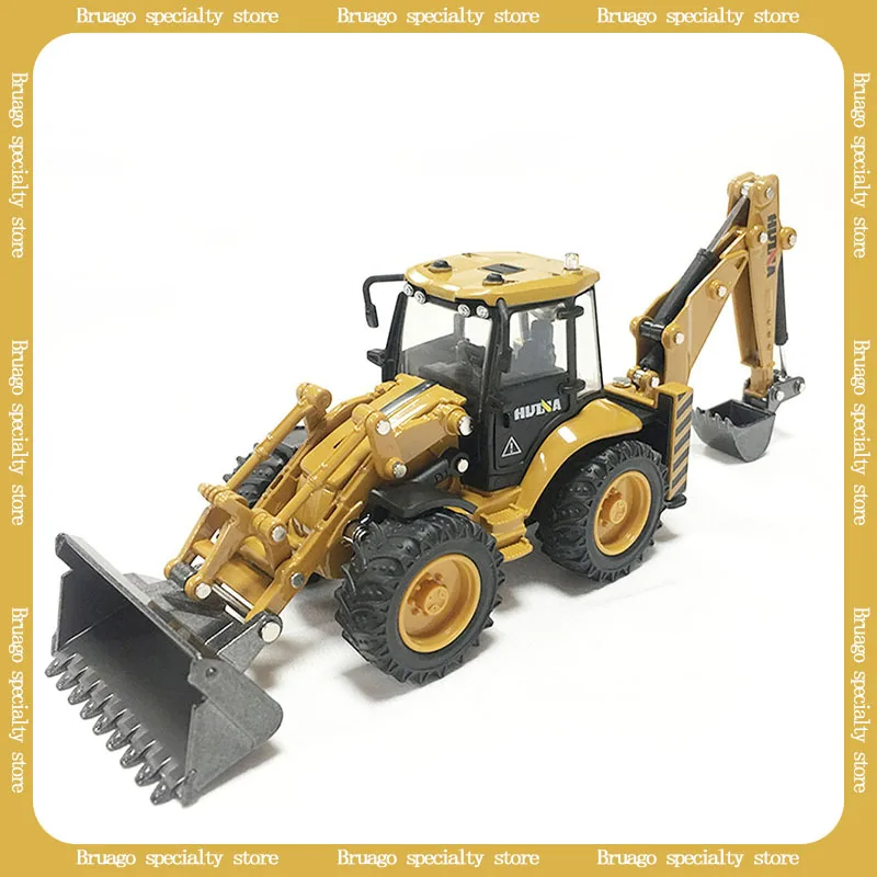 Huina Toys 1:50 Metal Alloy Static Simulation Building Model Car Children'S Engineering Car Toy Excavator Bulldozer Male Gift