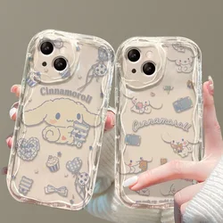 Sanrio-Xiaomi用のかわいいhello kitty cinnamoroll 3D waveケース,redmi 13c 12 12c 10 10c 9 9c a1 a2 k50 k40 note 13 12 11 10 pro plus