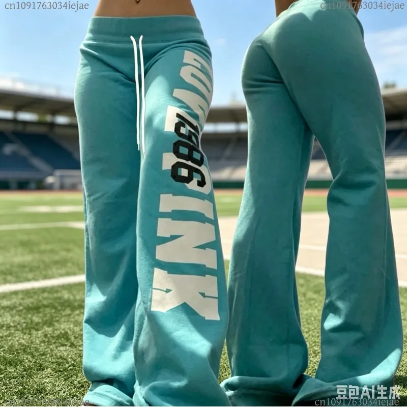 2026 American Retro Letter Print Casual Trousers Versatile Hot Style High Street Harajuku Style Casual Trousers for Men's Kids