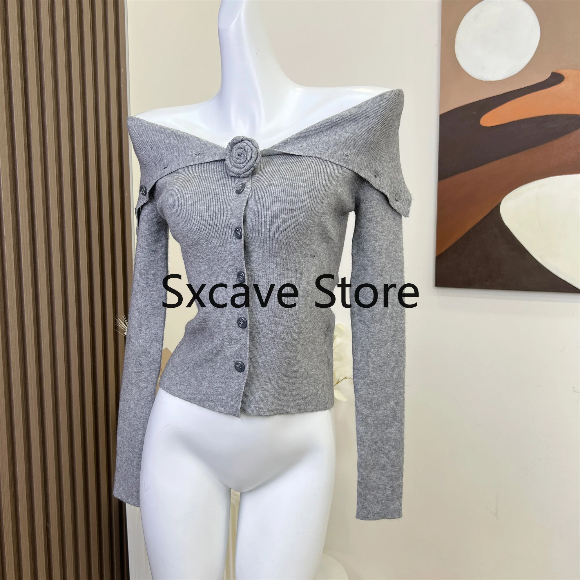 Casual Vintage Sweater Women Casual Long Sleeve Sweet Bodycon Knitted Cardigan Office Lady One Piece Tops Korean 2023 Autumn