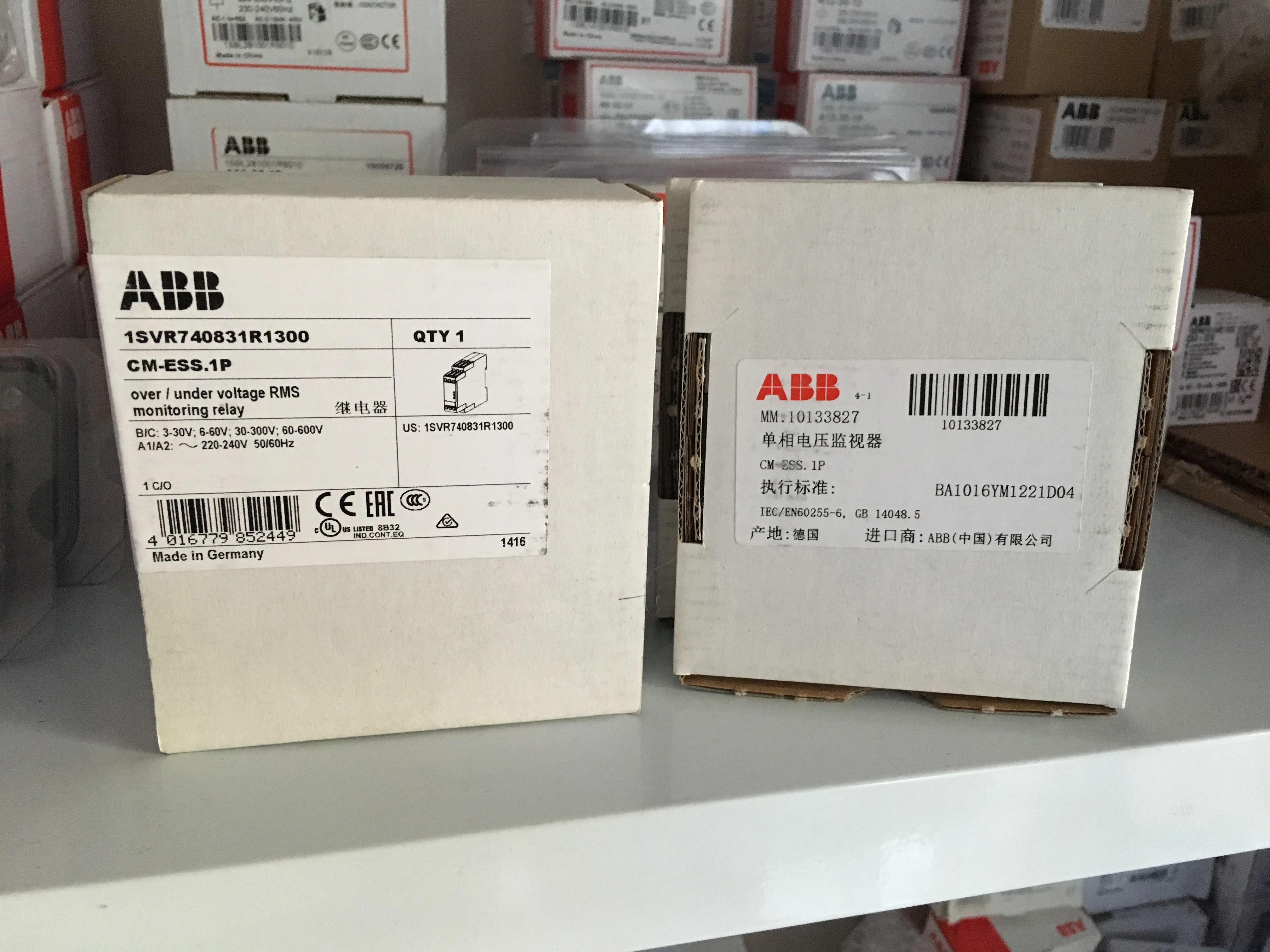 Original And Genuine ABB Single-phase Voltage Monitor CM-ESS.1P 220-240VAC/DC