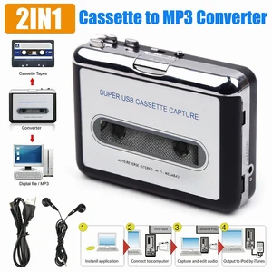 Pemutar Kaset Konverter Kaset USB ke MP3 Menangkap Audio Pemutar Musik Perekam Kaset Pita 10 kaset penjualan terbaik usb - №