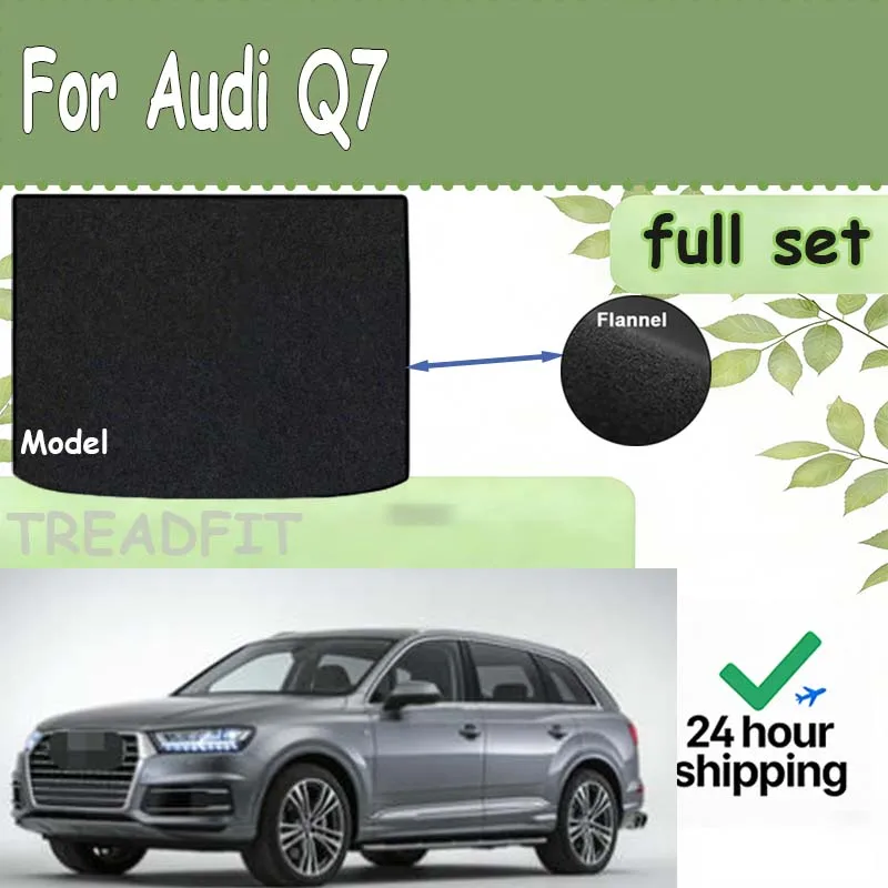 

PRIMEMAT Rear Trunk Mat For Audi Q7 2016-2019 Luggage Floor Accessorie black
