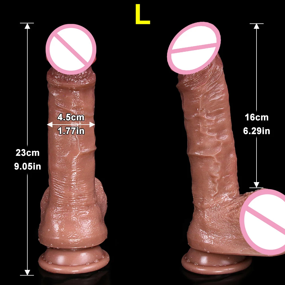 4 Sizes Soft Realistic Flesh Big Dildo  Adults Sex Toy for Women Suction Cup Dick Anal Plug Vaginal Masturbators Silicone Penis