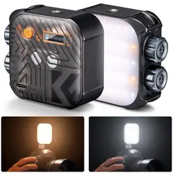 K&F Concept Bi-Color Fill Light 2500K-9900K Adjustable Temperature Photography Video 40 LED Bulbs 2000mAh 6W Portable Light