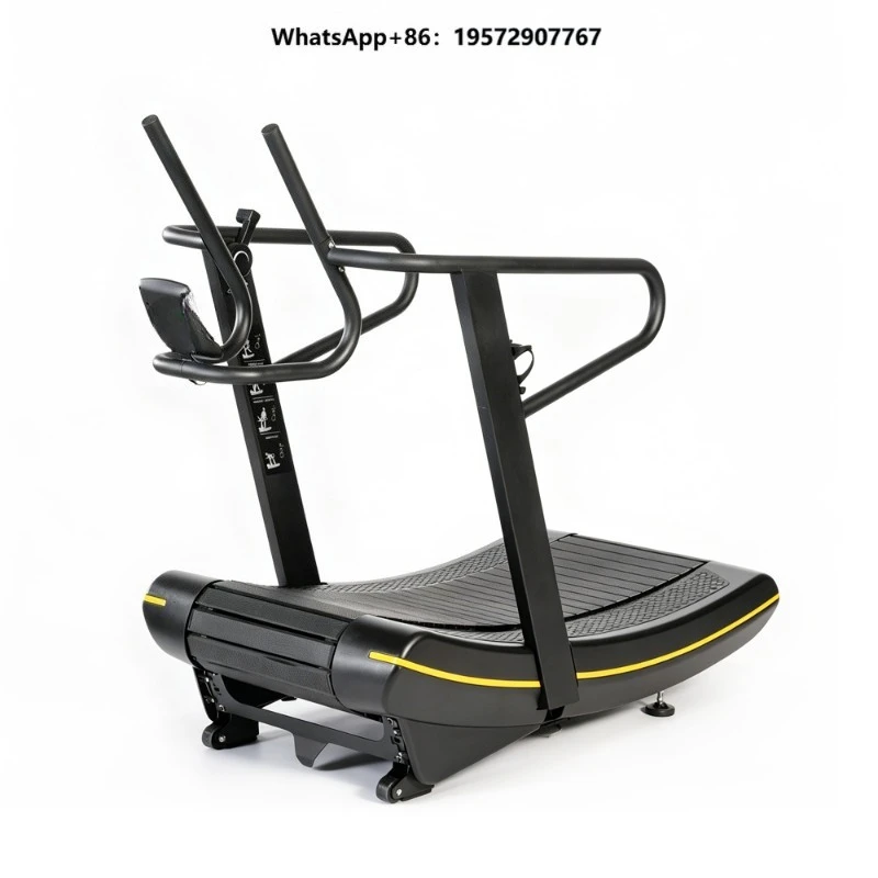 Factory Price Self Generating Fitness Equipment, Non Powered Curved Treadmill with  Screen