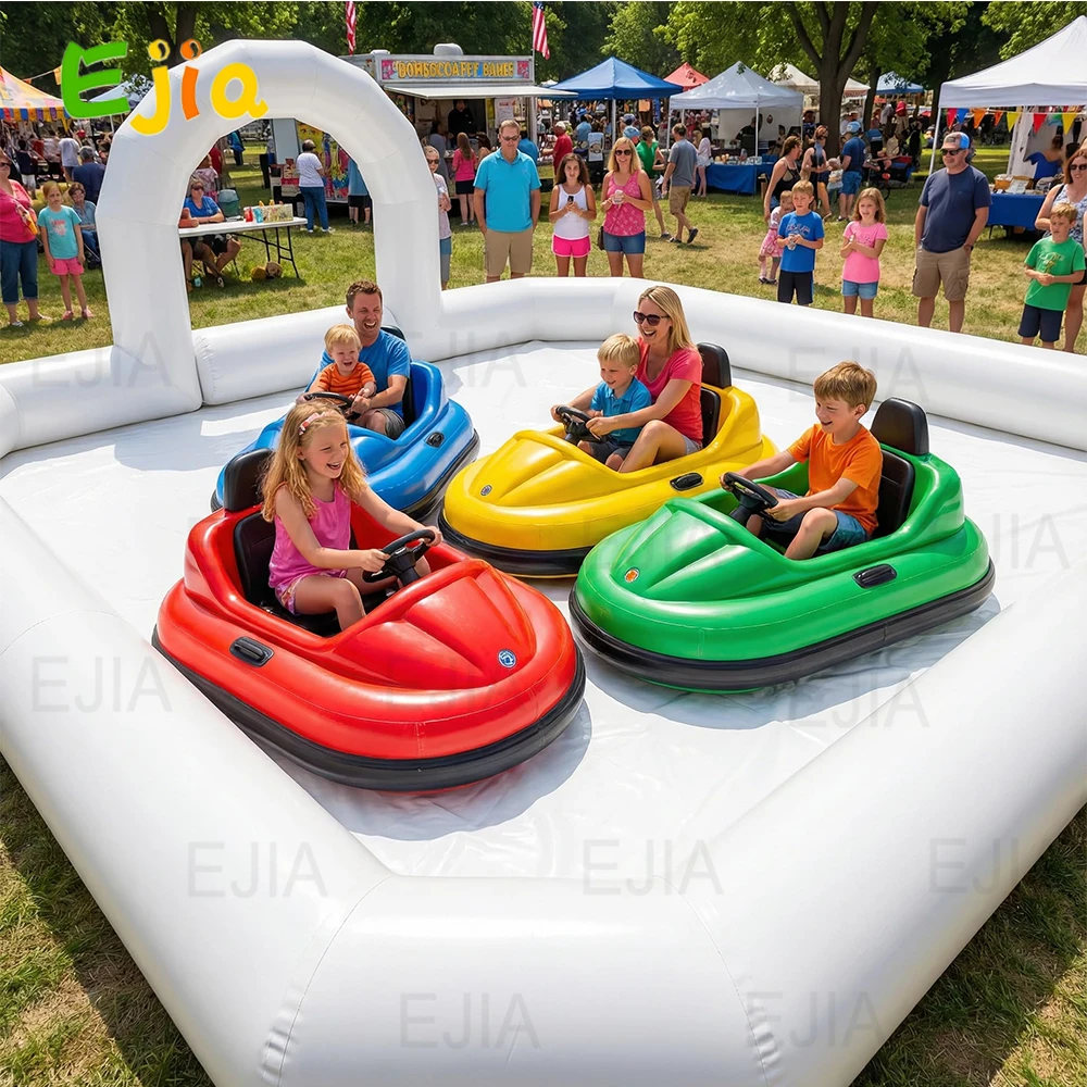 

Custom 13/16FT Car Track Inflatable Go Kart Race Tracks Bumper Car Track Inflatable Racing Track For kids for Backyard Party