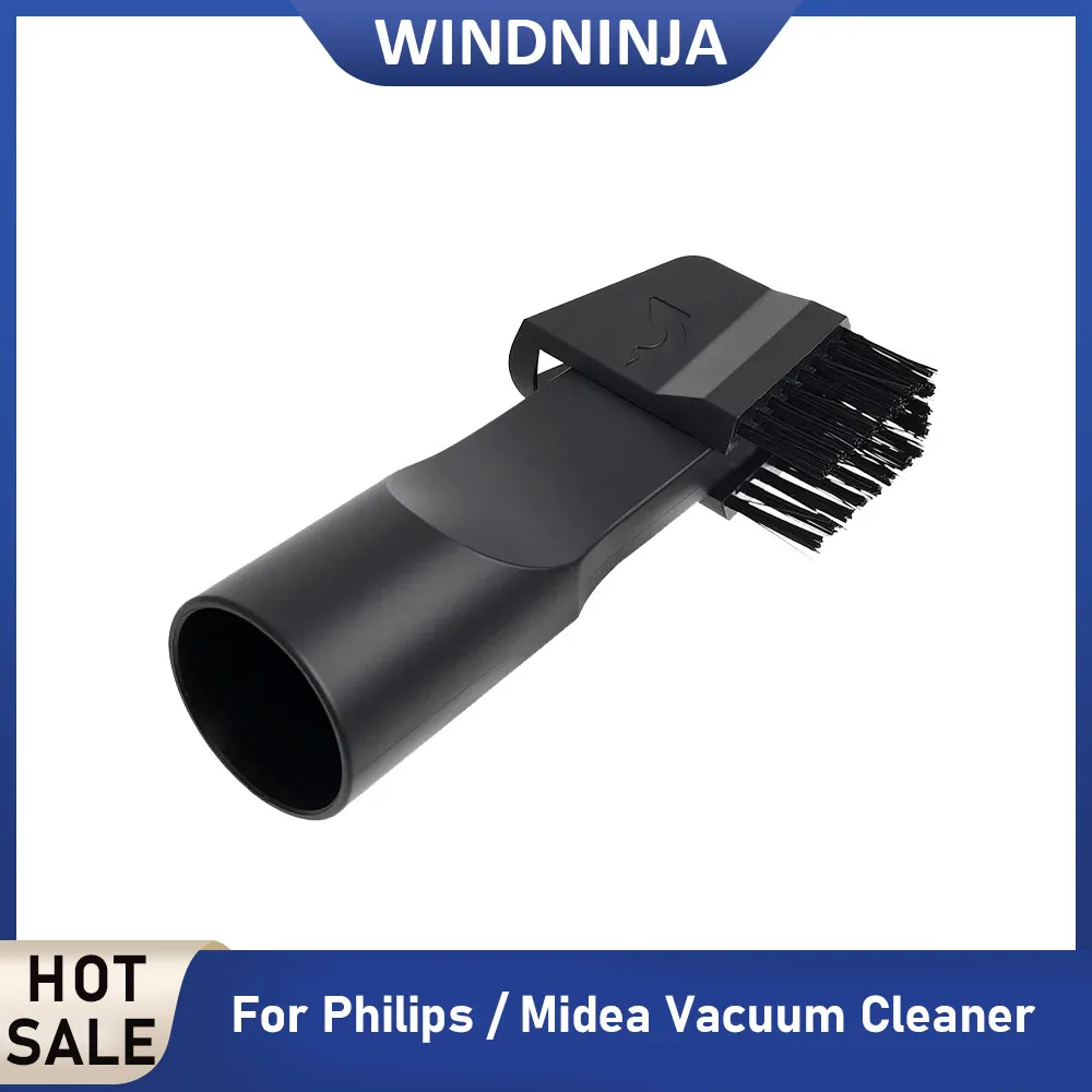 Escova de sucção plana universal 2 em 1, ferramenta de limpeza de poeira para cantos, para aspirador de pó philips/midea, bico de 32mm, escova de limpeza
