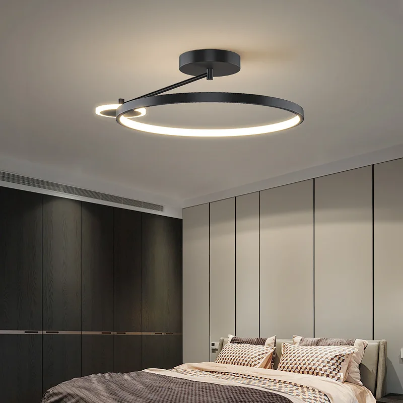 Modern Creative Minimalism LED Ceiling Light Intelligent Remote Control Circular Design Bedroom Study Living Room Corridor Porch