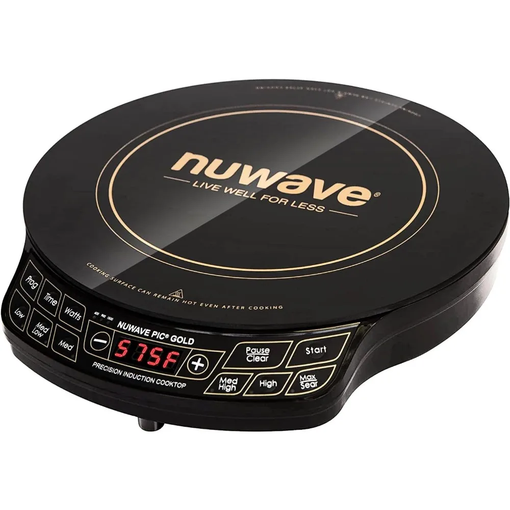 Nuwave Gold Precision Induction Cooktop, Portable, Powerful with Large 8” Heating Coil,100°F to 575°F, 3 Wattage Settings,