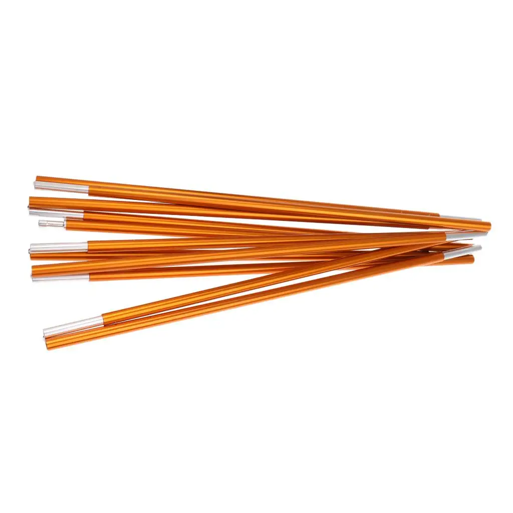 Yellow Aluminum Alloy Tent Pole 355cm 8.5mm Tent Stick Lightweight Durable for Camping Shelter Setup