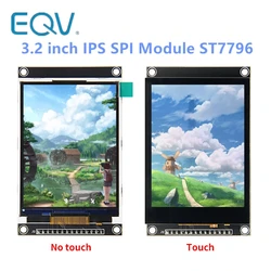 3.2-inch SPI serial port TFT LCD Capacitive touch screen Display module 240*320 IPS version black