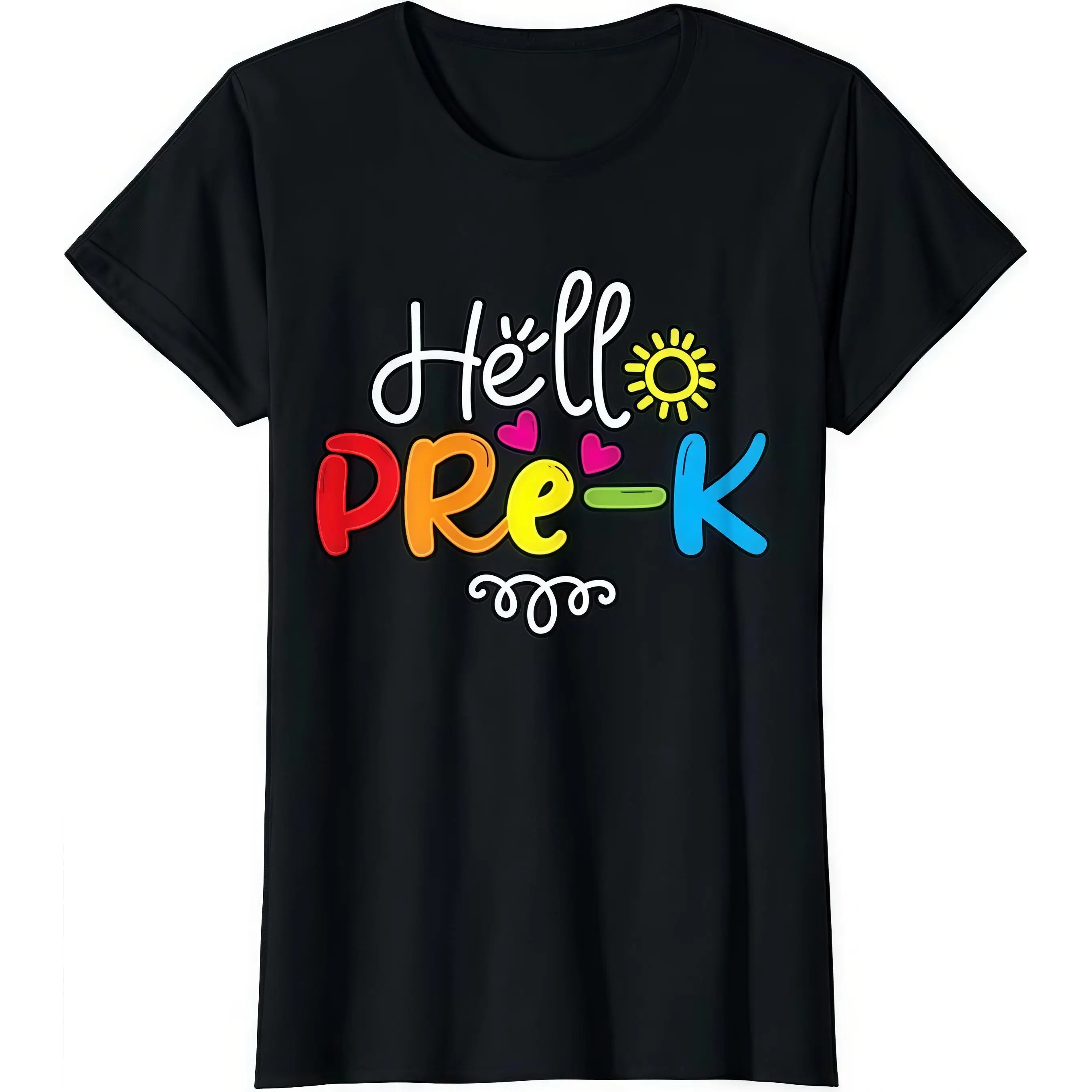 

"Hello Pre-K T-Shirt Women's Men's Cute Preschool Teacher Student Gift Back To School Graphic Tee First Day Of School Apparel"