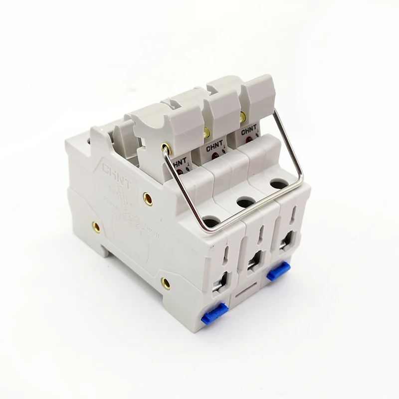 RT28N-32X 3 Pole DIN Rail Mount Fuse Holder Base with Indicator Light 1P for 10x38mm Fuse