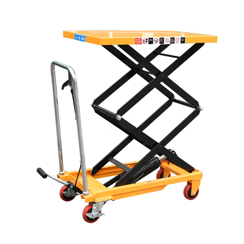 *Youcheng manual hydraulic platform truck, mobile lifting platform truck, scissor lift, mold logistics table, forklift