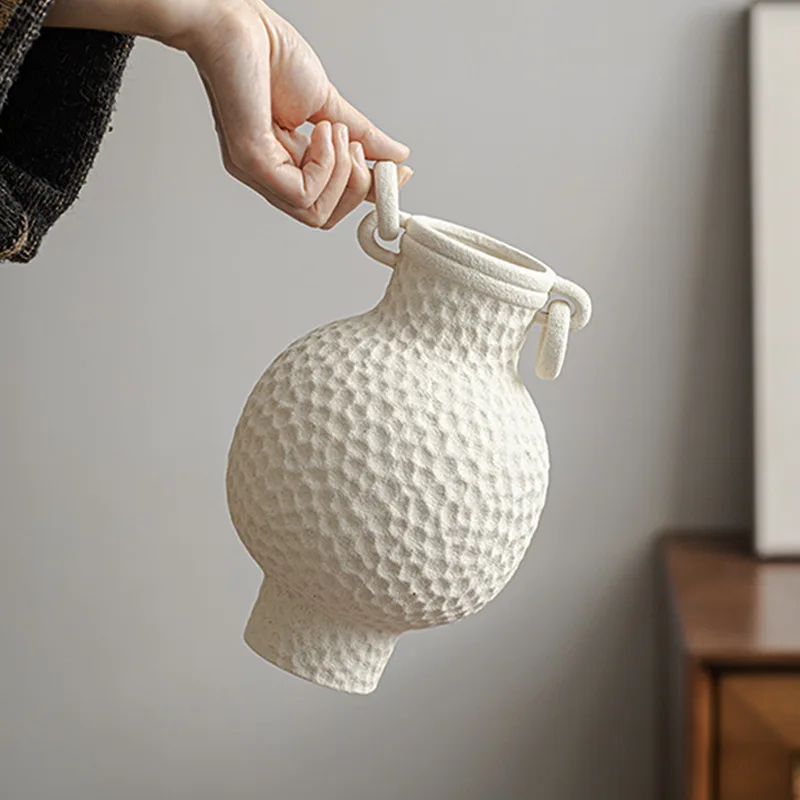 

Двойная ушная ручка, древняя греческая ваза, домашние керамические горшки для растений, домашний декор, орнамент, центральные элементы, керамическая ваза для цветов