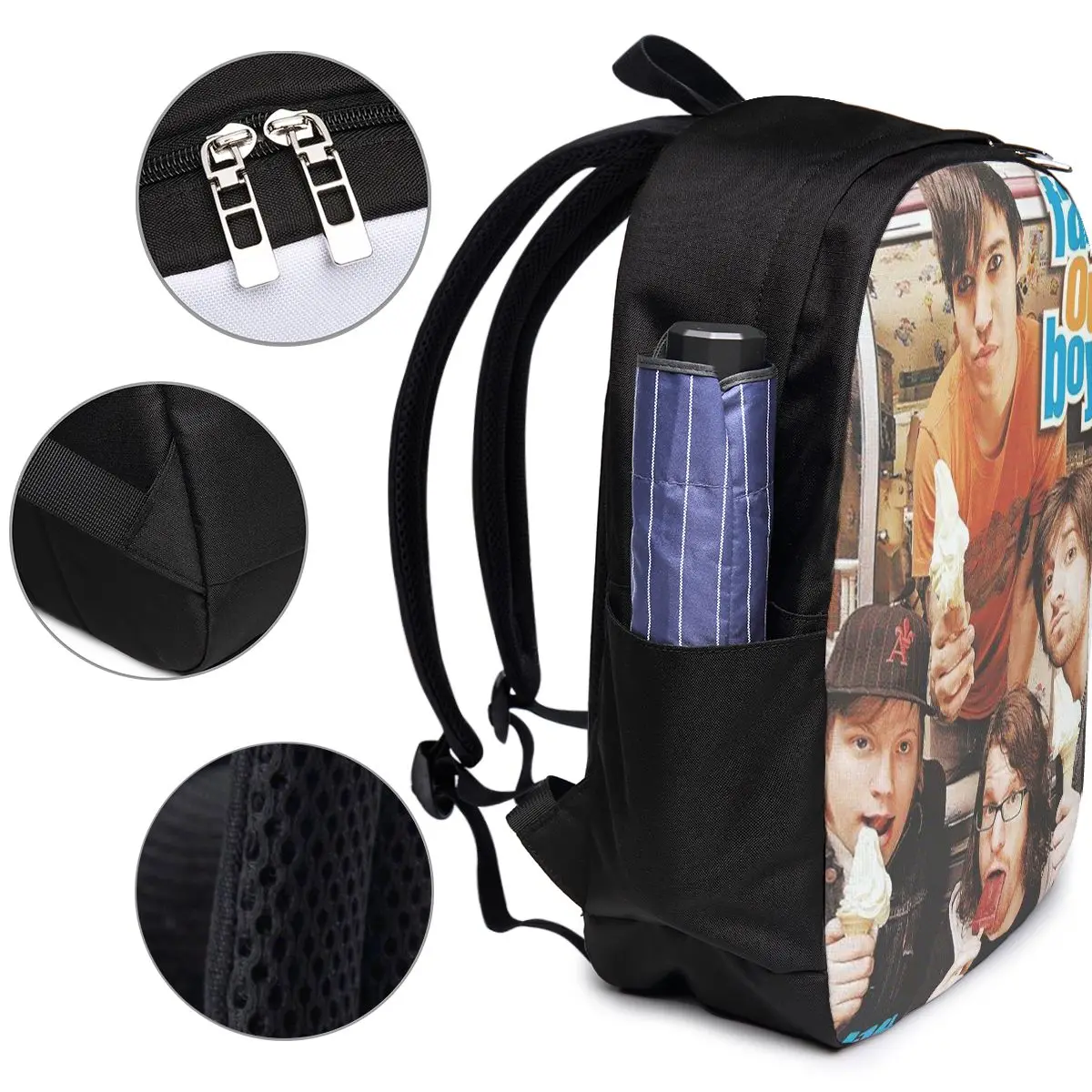 Fall Out Boy Backpack Travel Notebook Bag Computer College Student School Bag Laptop Shoulder Bags for Men Women view 3