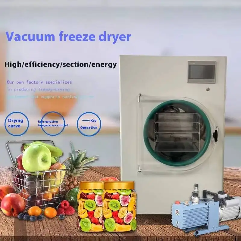

New Vacuum Freeze Drying Machine Laboratory Chinese Herbal Medicine Food Fruit Household Freeze Dryer