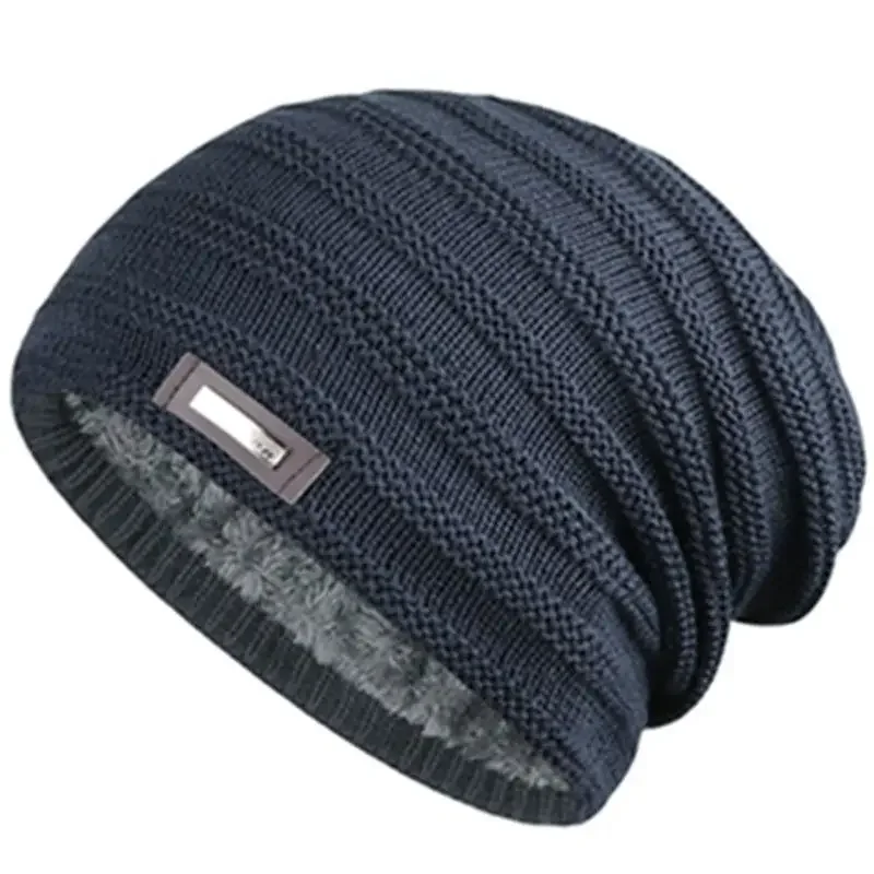 Neue Unisex Pelz Gefüttert Beanie Hut Warm Halten Winter Hut Dicke Weiche Stretch Hut Für Männer Und Frauen Mode Winter Kappe
