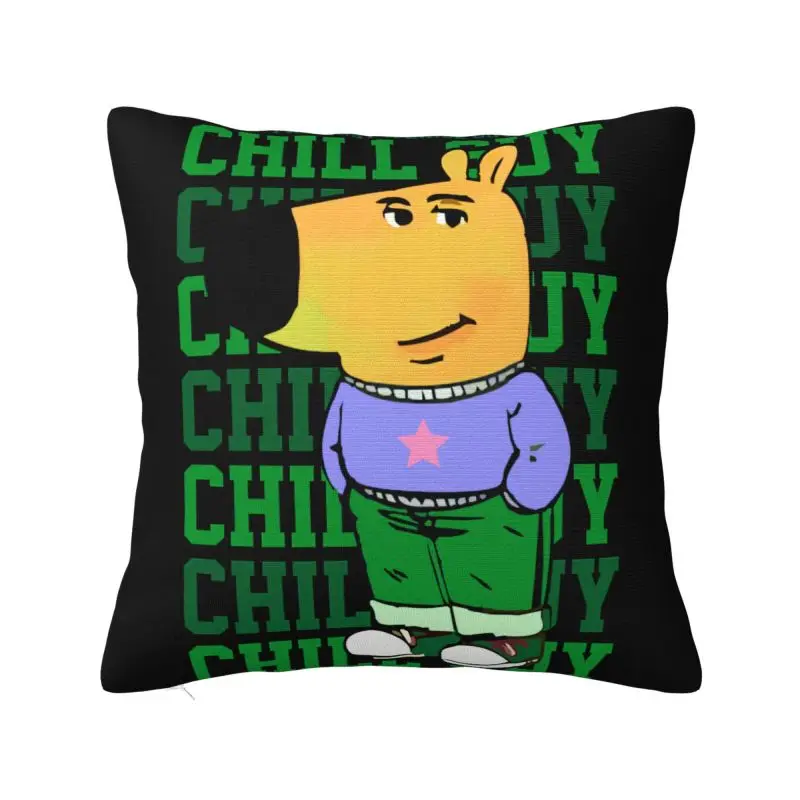 

Custom I'm Just A Chill Guy Dog Funny Meme Pillow Case 45x45cm Chair Cushion Cover Square Pillowcase