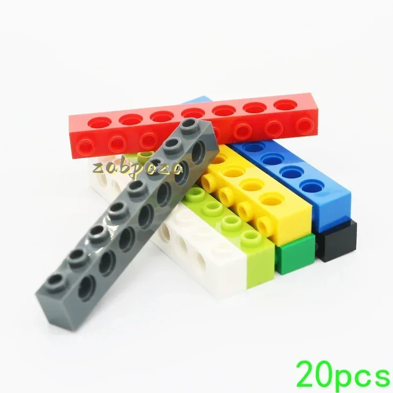 

20PCS MOC 3702 1x8 With Holes Building Blocks Kit High-Tech Educational Bricks Particle Puzzle DIY Toys Children Birthday Gifts