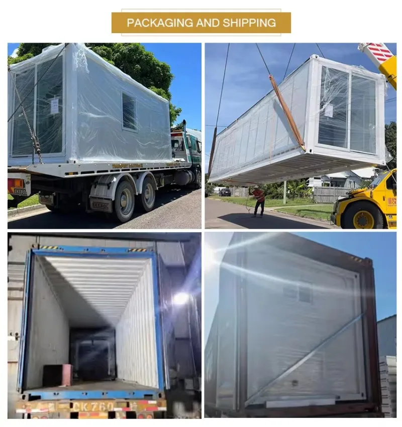 Małe talerze z płaskim dachem Rozszerzalny dom kontenerowy Tiny Home Pack Prefabrykatowe kast Modulares Contenedores Moduł House