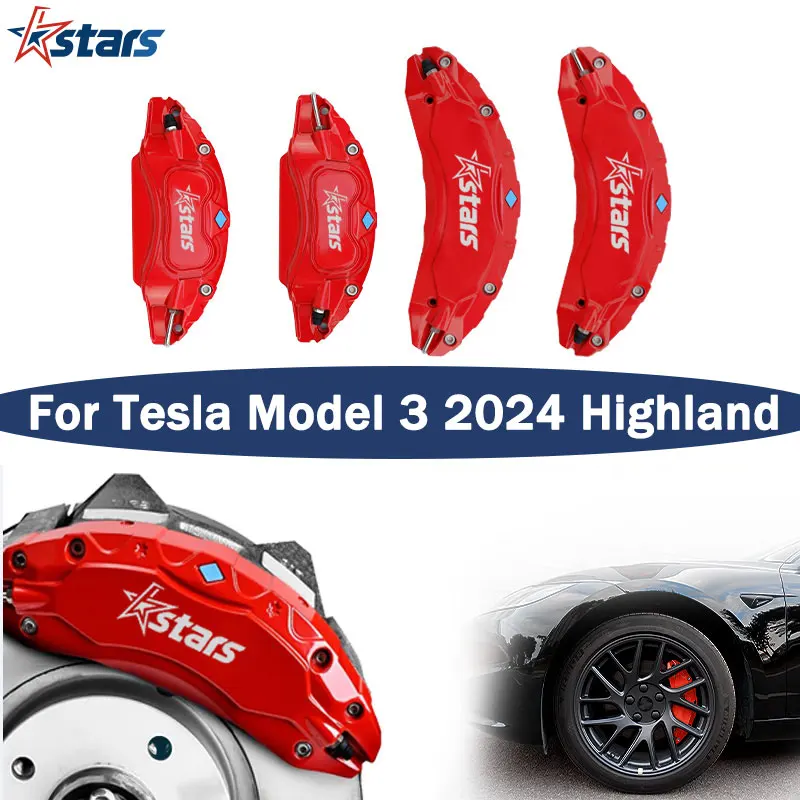 

For Tesla Model 3 Highland 2024 Aluminum Alloy Brake Caliper 12 Colors Covers Modification Accessories Star Stickers Included