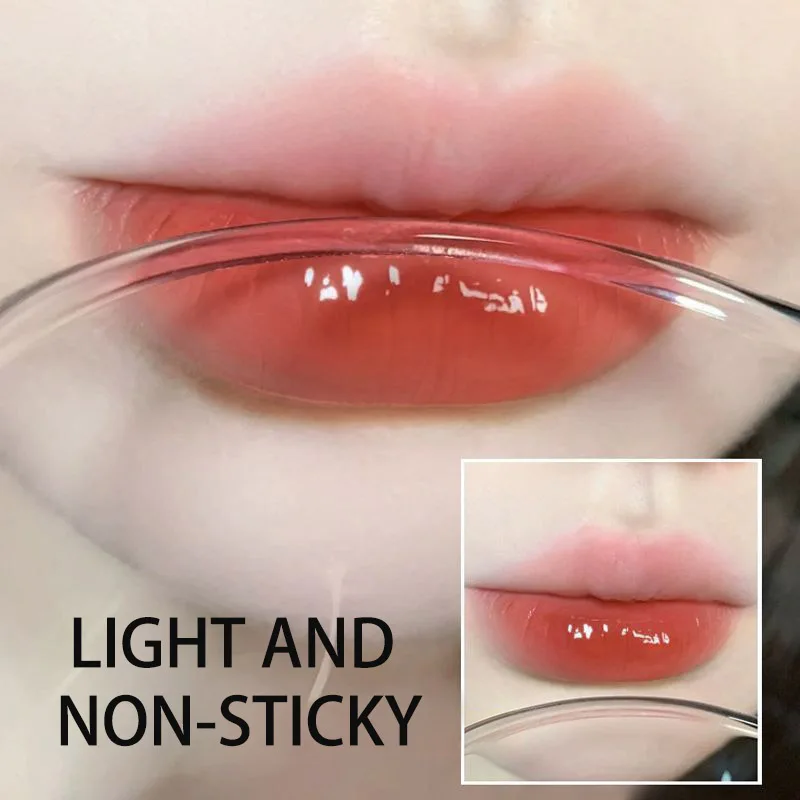 ملمع شفاه مائي لامع - ملمع شفاه مرطب، لامع يدوم طويلاً، مرطب، ليس من السهل أن يبهت، ملمس خفيف الوزن، لون غني