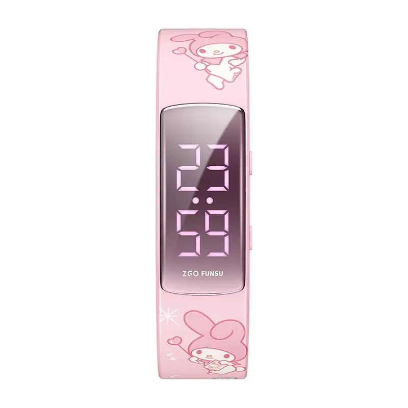 Cartoon Sanrioed Mymelody Kawaii Smart Bracelet Girl Heart Cinnamoroll Usb Waterproof Pedometer Multifunctional Children's Watch