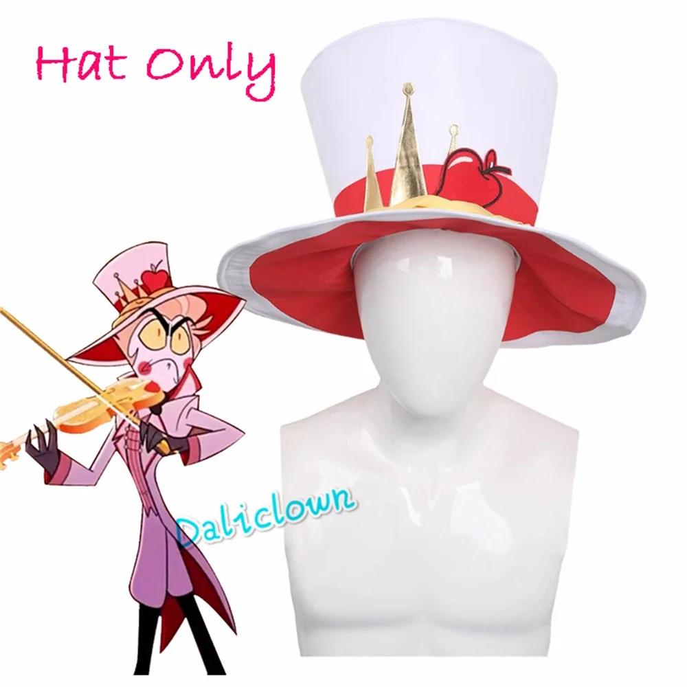 Hazbin Lucifer Cosplay Fantasia Anime Hotel Costume Disguise Men Women Uniform Outfit Halloween Party Clothes Suit Hat Wig Hair