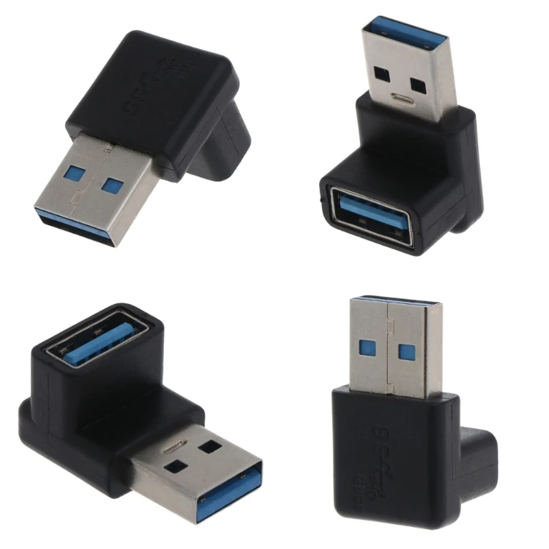 USB Coupler 90 Degree Male to Female Adapter 5Gbps Super Speed USB Plug