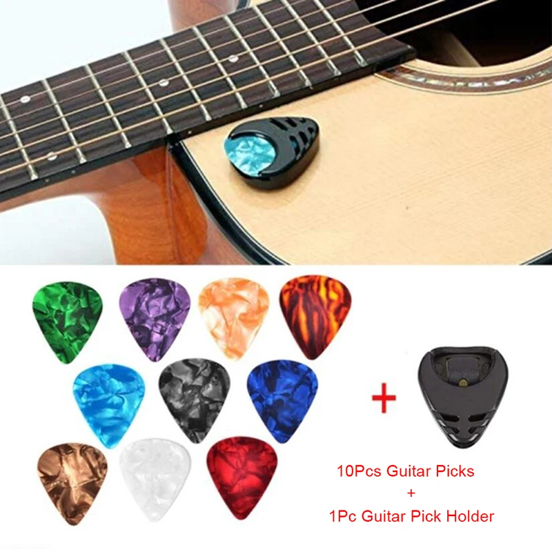 10pcs Guitar Picks Universal ABS Picks Thumb And Index Finger Picks Mediators Thumb And Finger Picks Random Colors