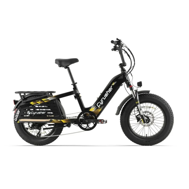 

Glider Cyrusher 750W 15.6Ah Adult Cargo Electric Bike 7-Speed 20" * 4.0" Tire 80Nm Torque Hydraulic Disc Brake 28 MPH
