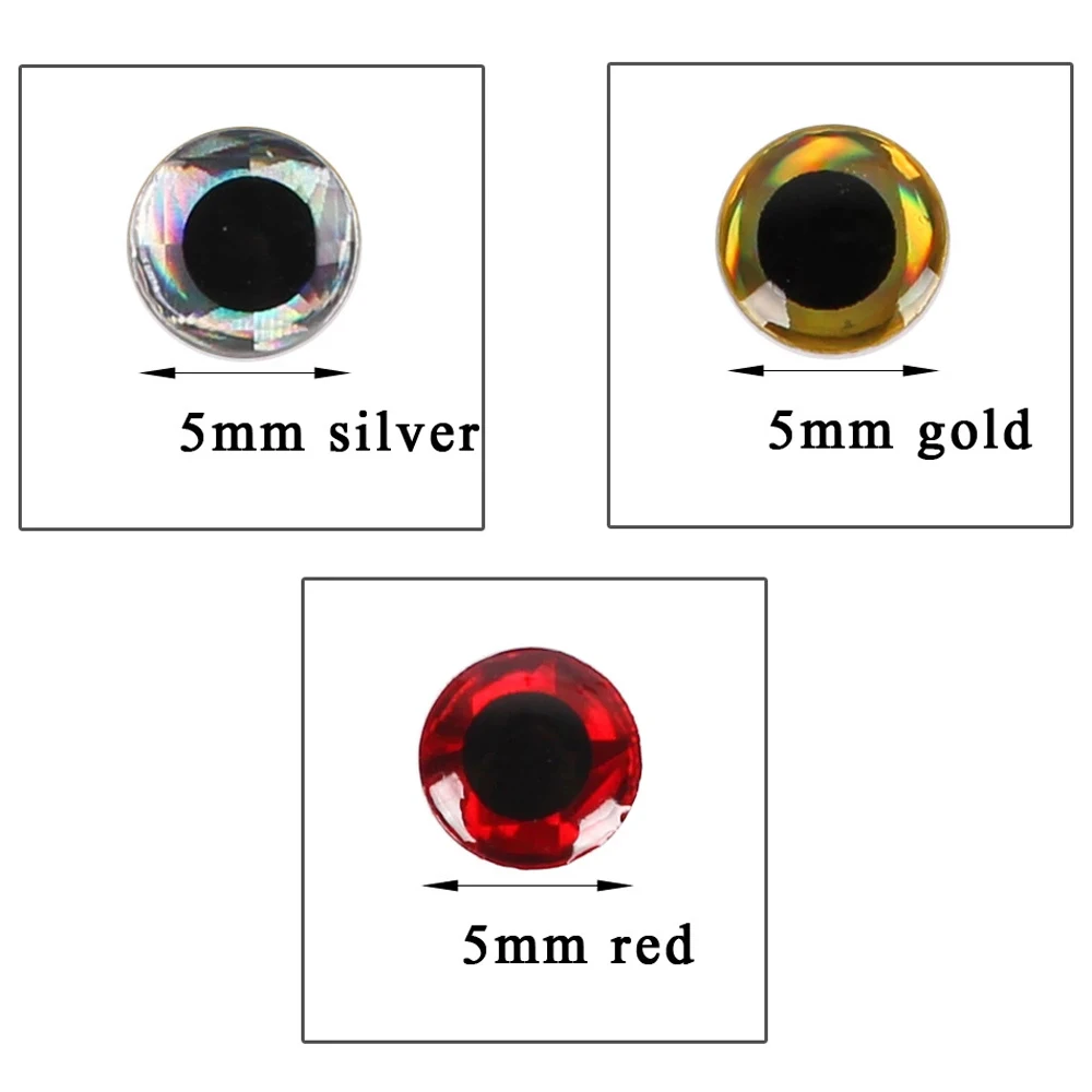 معالجة يطير الصيد المجسم 100 قطعة/الوحدة مقلة العين 3 مللي متر 4 مللي متر 5 مللي متر 6 مللي متر عيون السمكة الاصطناعية الصيد إغراء عيون عيون السمكة ثلاثية الأبعاد عيون ذاتية الصنع #6