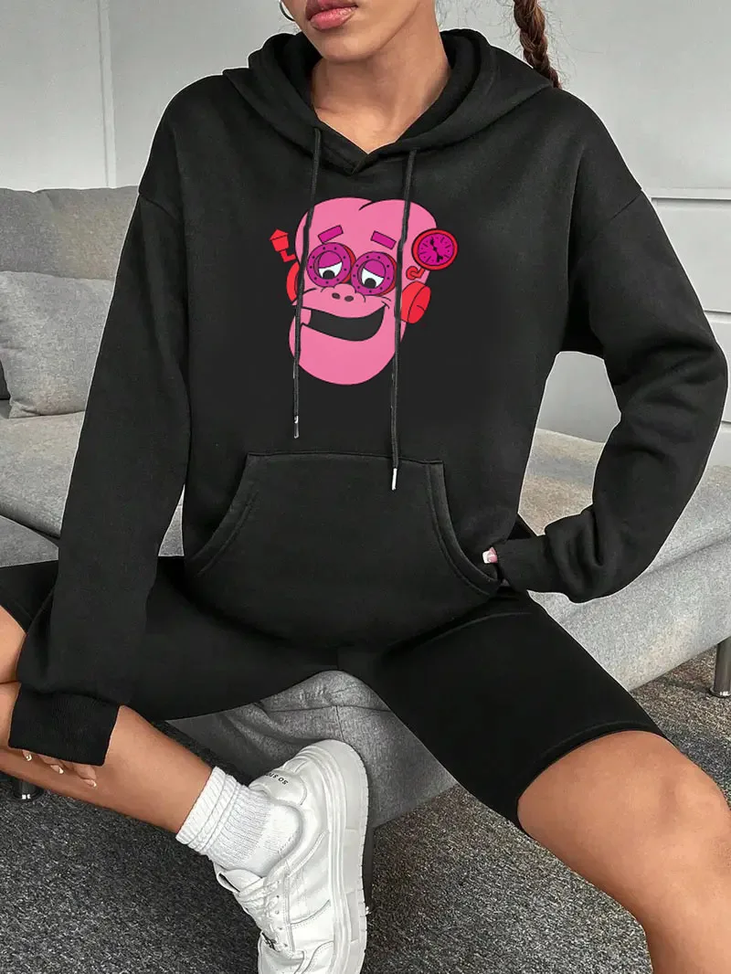 Pink Monster Franken-Berries Woman Clothing Hoodie Long Sleeve Y2k Sweatshirts Women's Sweatshirt Harajuku Y2k Hoodie Clothes