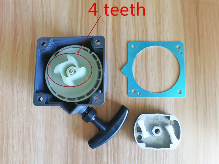 Genuine BCH400 Recoil starter & Cup & gasket for Oleos Macs Chainsaw BCH 400 400T Chains saw pull starts cog claw s# 61452042R