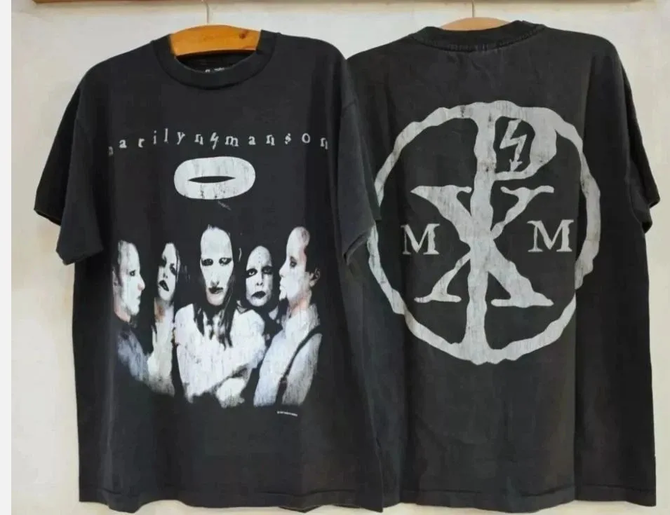 Vintage MARILYN MANSON T Shirt 2 Side Black Color Reprint T Shirt