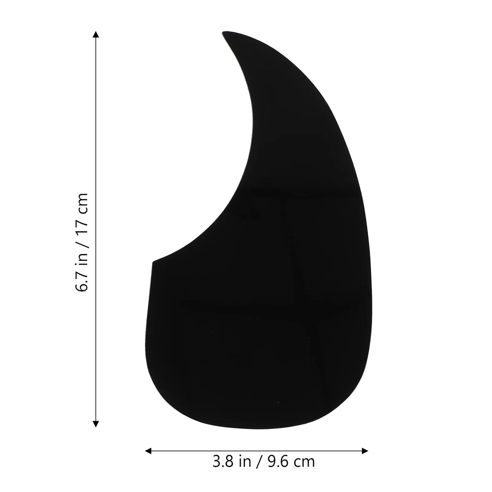 

Guitar Pick Guard Black 6.89 X 3.4 Inch Celluloid Adhesive Waterdrop Style For Acoustic Guitar Scratch Protection