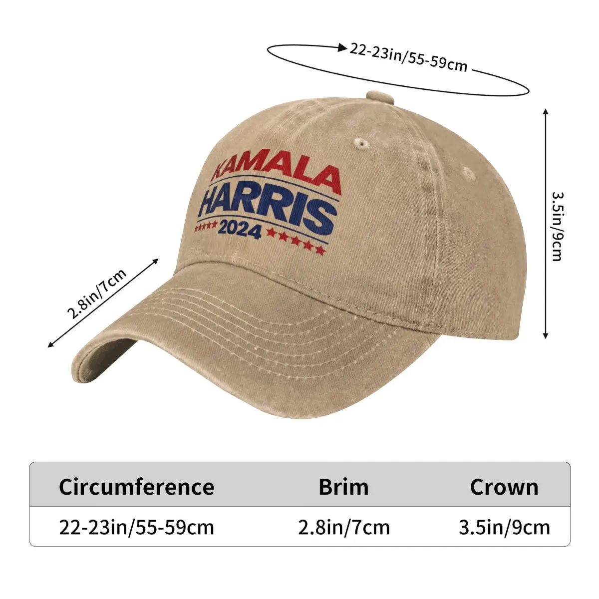 Kamala Harris 2024 Election Joe Biden Merch Unisex Baseball Caps Distressed Washed Hats Classic Outdoor Workouts Gift Headwear